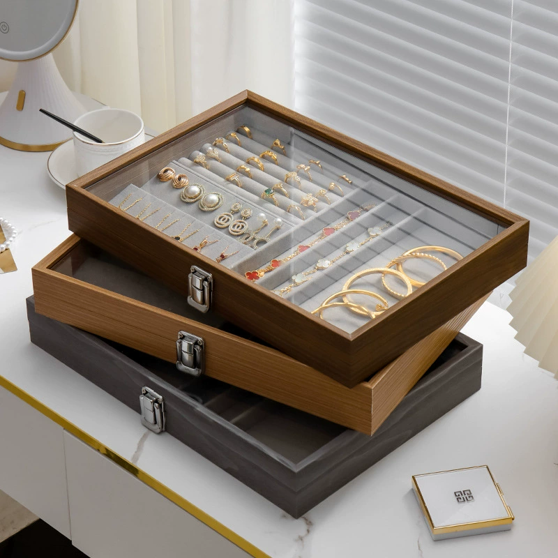 Серьги-коробка для хранения серьги-гвозди ювелирная коробка большой емкости антиокислительные наушники ювелирные изделия витрина коробка высокого класса легкая и изысканная коробка