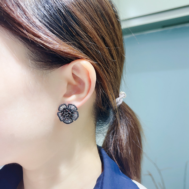 Daily Occasion 1 Pair Sweet Simple Style Flower Plating Inlay Copper Zircon Drop Earrings