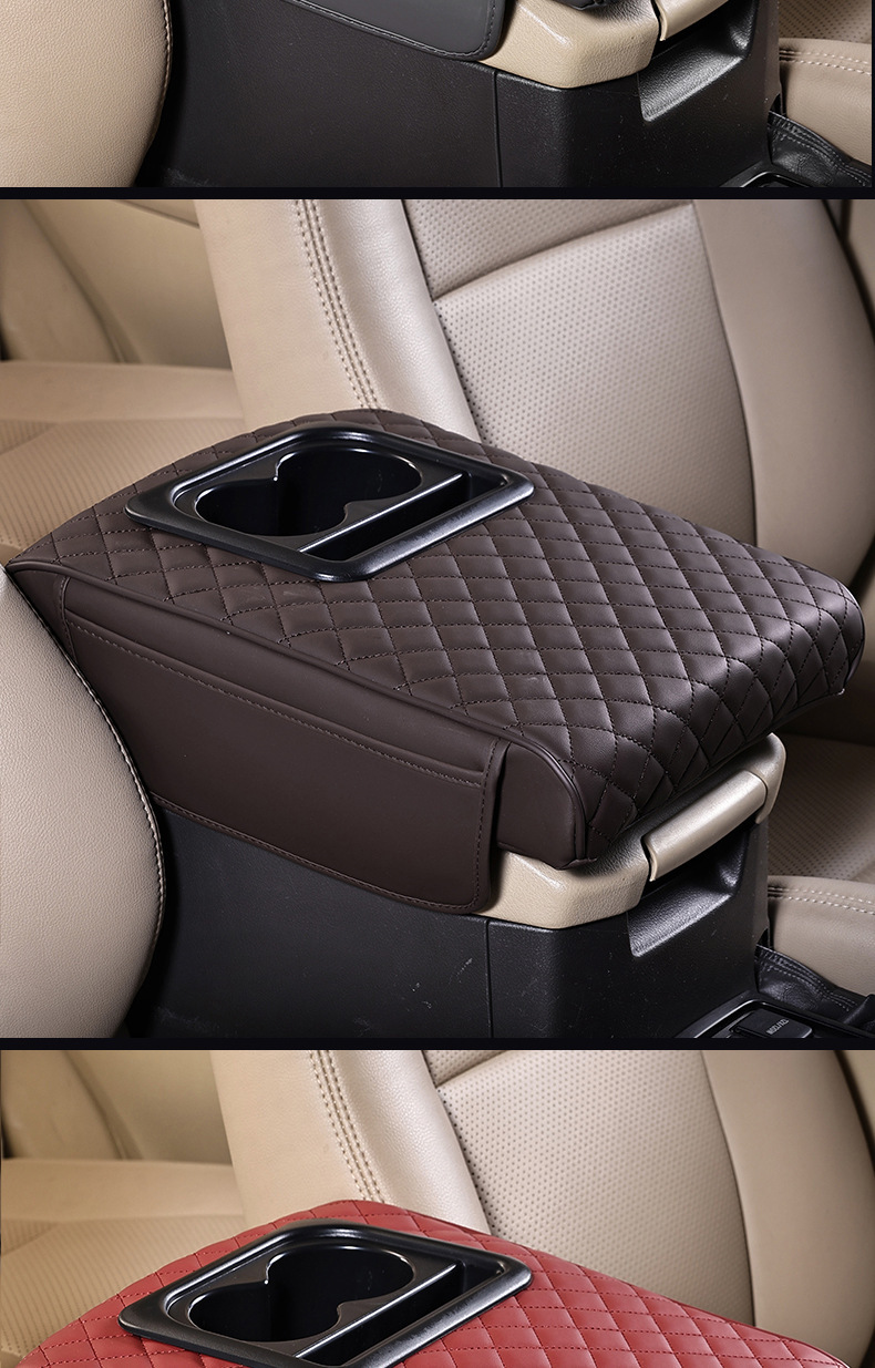 Widened and Enlarged Prado Overbearing Cruiser Patrol Armrest Box Pad with Cup Holder Storage Armrest Box Booster Pad
