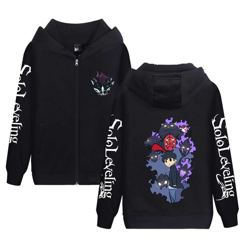 Japanese anime I upgrade solo Leveling print sweater hoodie jacket zipper jacket