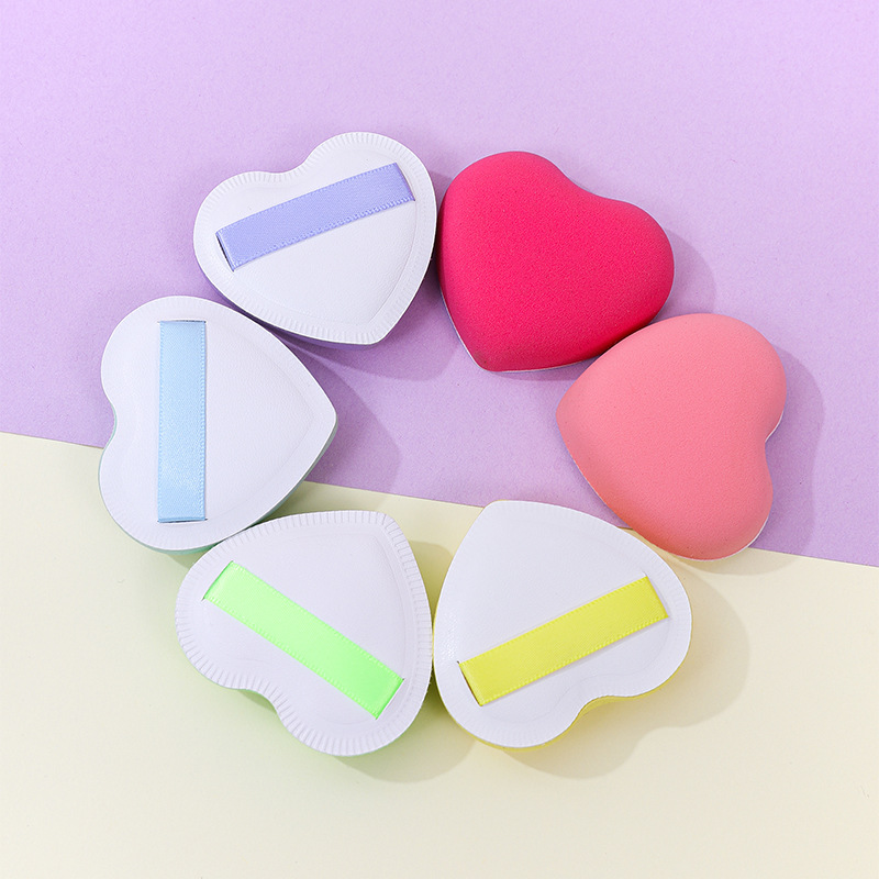 Customized triángulo polvo marshmallow fija esponja q bala suave no comer polvo herramienta de maquillaje impresión logo