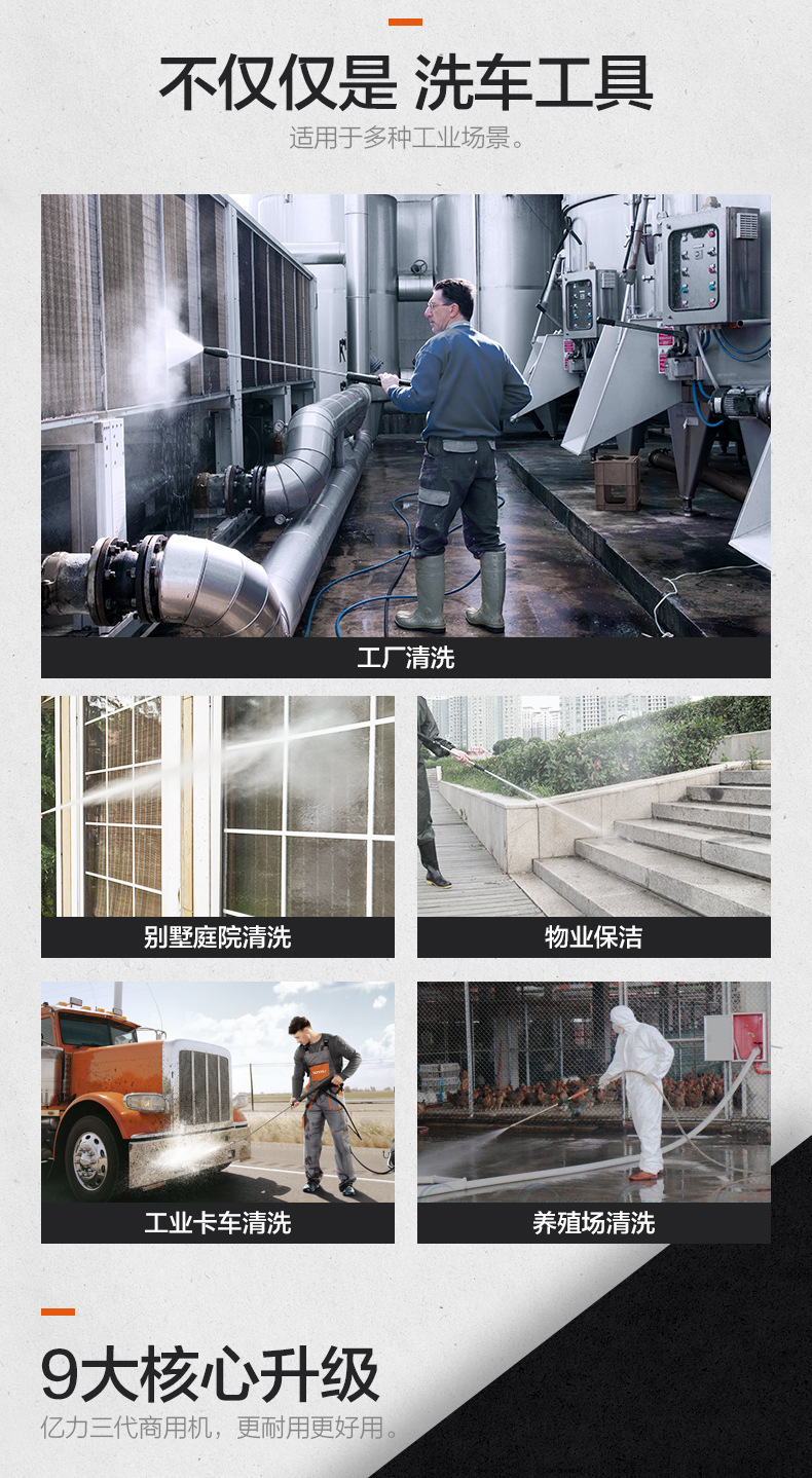 High-power commercial industrial ultra-high pressure cleaning machine car washer