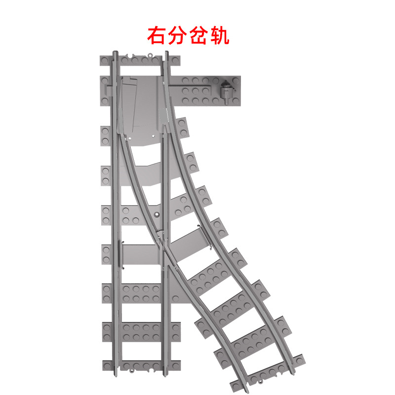 Yutong juguete ciudad tren bloques de construcción pista de tren suave/bifked track/cross track/rail recto/carril curvo