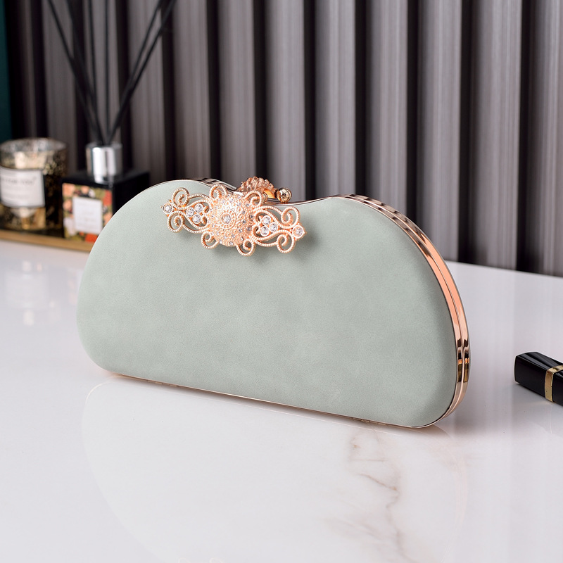 2023 nuevo bolso de noche de la PU bolsa cheongsam bolsa de moda Socialite lujo boca Bolsa de Oro moda rhinestone bolsa transfronteriza e-commerce