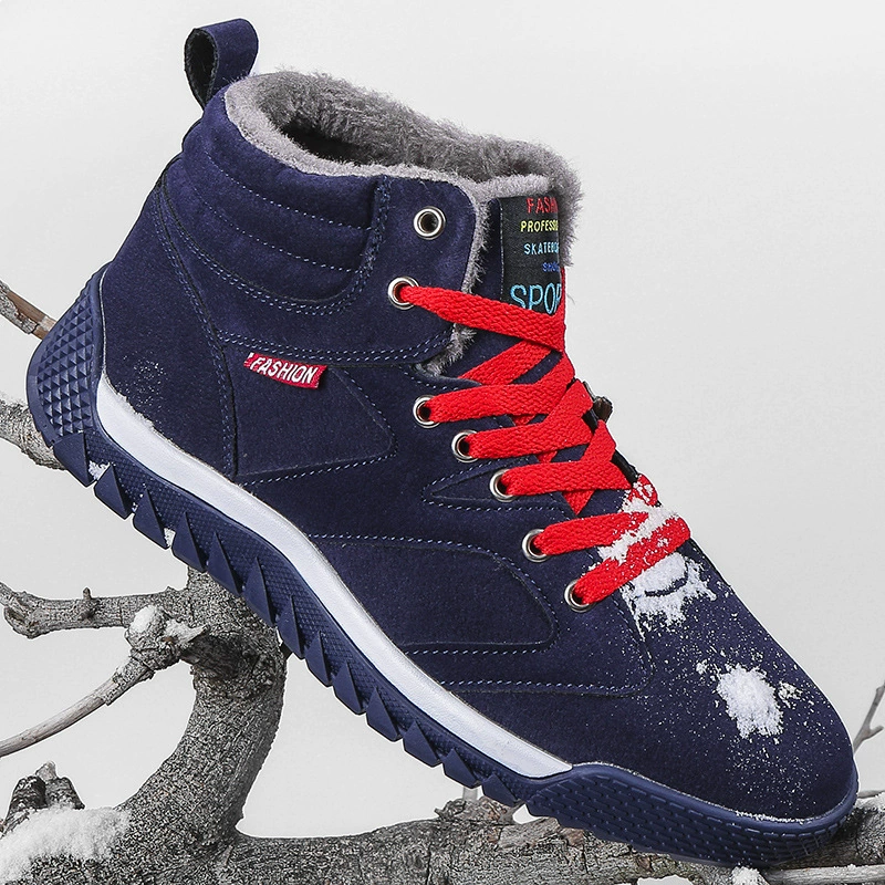 39-48 большой размер трансграничной мужской обуви мужской снег сапоги зимой теплые хлопковые сапоги Мартин модные наружные нескользящие туфли