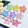Cartoon glitter star clip 3.2cm mixed single