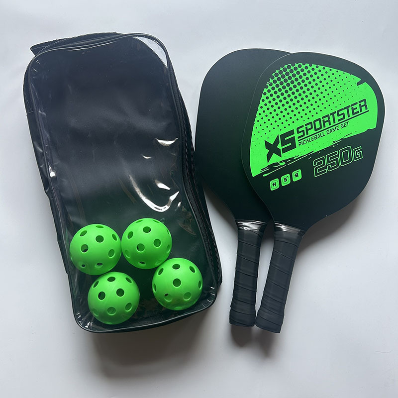 Pickleball racket set outdoor sports equipment includes 2 rackets and 4 balls, factory direct wholesale