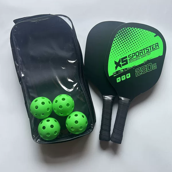 Pickleball racket set outdoor sports equipment includes 2 rackets and 4 balls, factory direct wholesale