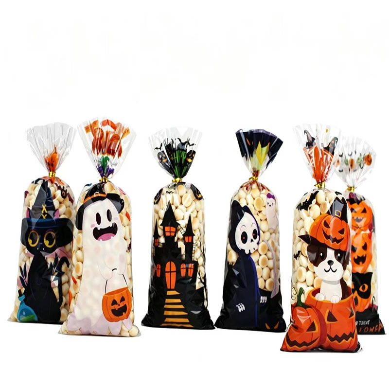 Bolsas de dulces de Halloween Bolsas de plástico OPP Bolsas de regalo Bolsas de regalo Bolsas de plástico Bolsas planas