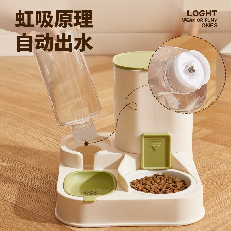 Tazón doble para gatos, alimentador automático de agua potable, tazón para gatos, lavabo para comer, alimentación para perros de gran capacidad, máquina de agua para mascotas