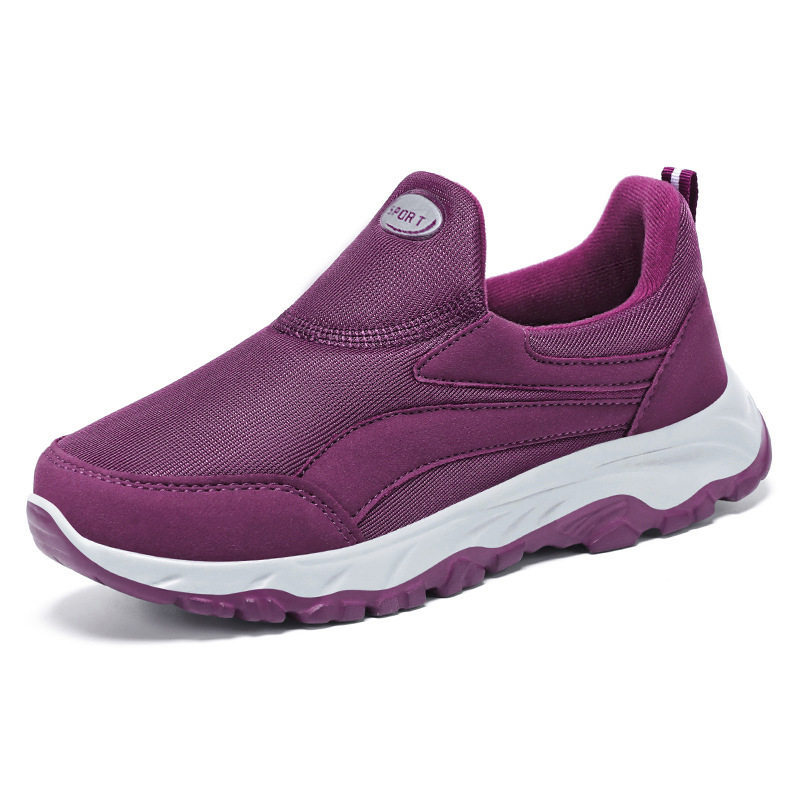 Zapatos de mujer zapatos de primavera cómodos zapatos para personas mayores zapatos al aire libre zapatos de suela gruesa un pie zapatos de madre ligeros zapatos simples
