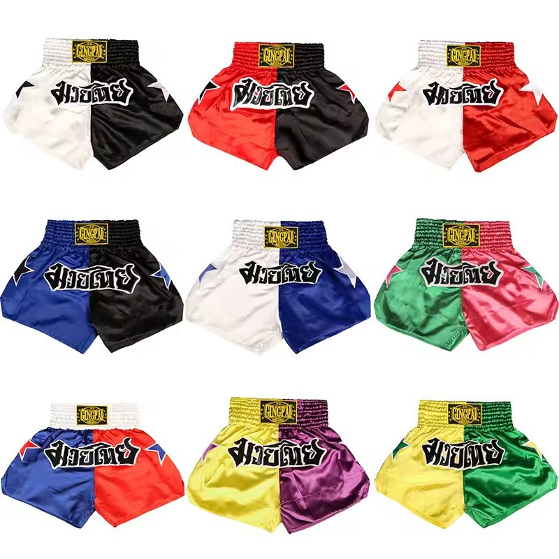 Colorful Muay Thai Shorts Boxing Pants Men's and Women's Wushu MMA Clothing Gymnastics Cage Fighting Fighting Taekwondo Pants