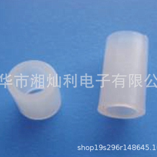 M4尼龙直通柱 PA66塑胶垫片耐高温绝缘隔离M4.2*外径6*高度2-20MM