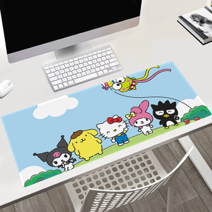 Cute Cartoon Sanrio Meroty Large Keyboard Pad Non-Slip Game Pad Mouse Pad 40X90CM