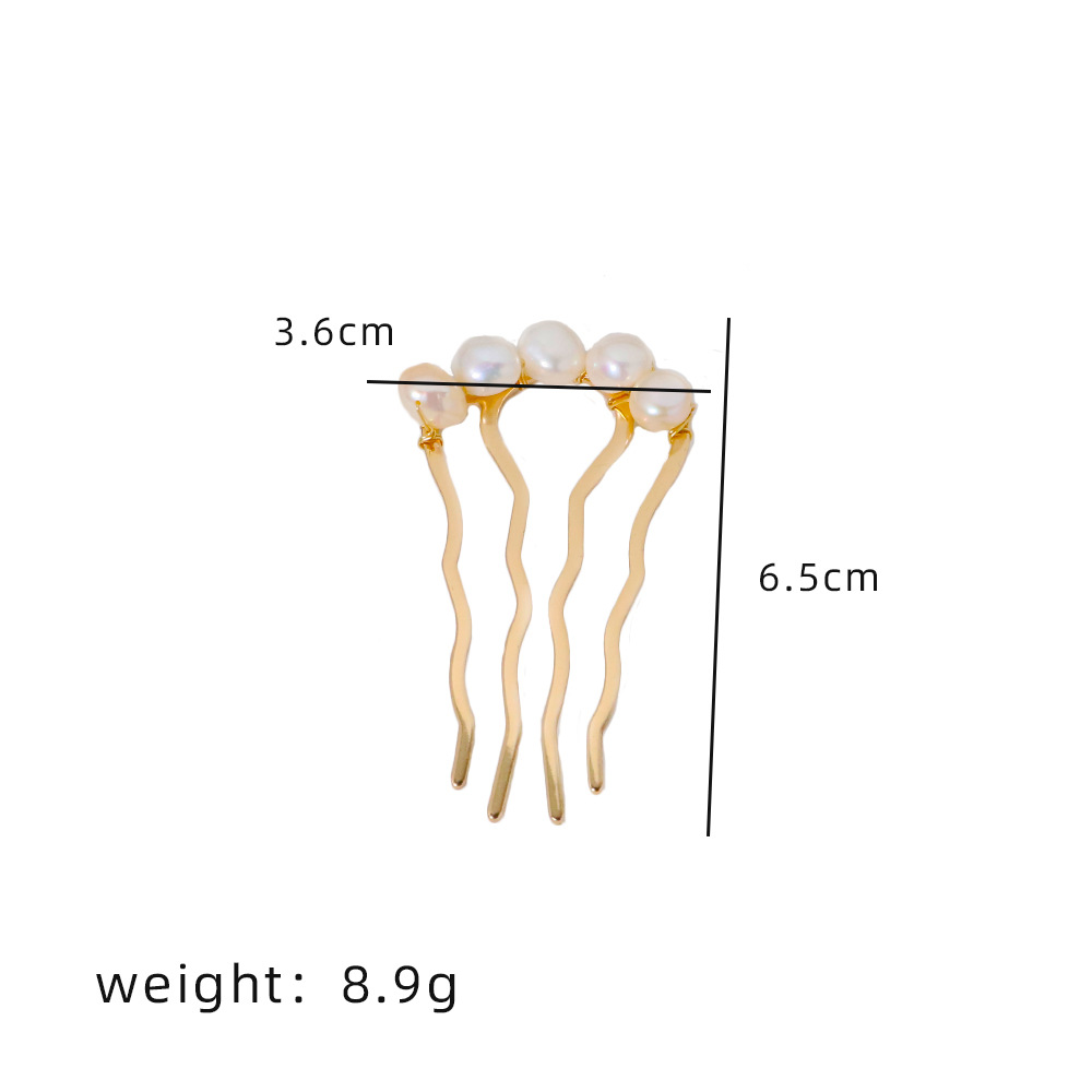 Perla de alta sensación en forma de U clip de cabello bola cabeza fija artefacto clip de cabello nuevo peine de cuatro dientes joyas al por mayor image 7