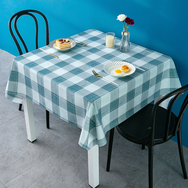 Mantel impermeable a prueba de aceite desechable tela de escritorio ins Estilo nórdico mesa cuadrada tela PVC mesa de café Mesa estera mantel