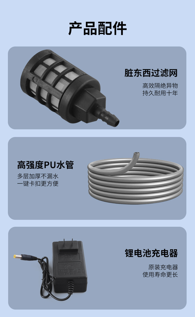 Wireless Car Washing Machine, Portable Lithium Battery High-Pressure Water Gun, Household Rechargeable High-Power Cleaning Tool, Car Washing Manufacturer Wholesale