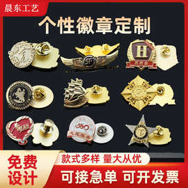 金属磁铁徽章定 制卡通周年庆典纪念珐琅胸章滴胶logo校徽定 做