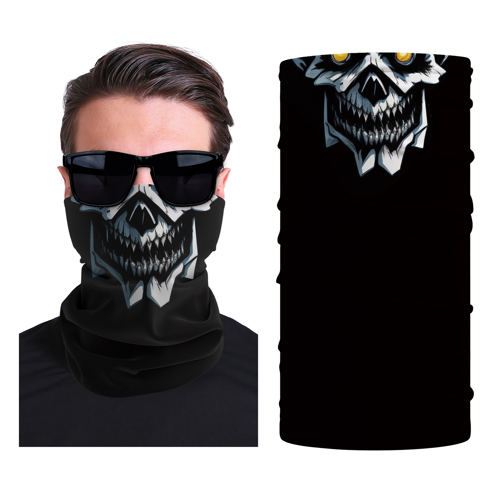 Xun hui transfronterizo media cara cráneo bufanda mágica sombrilla de viaje al aire libre máscara de equitación cuello de protección uv