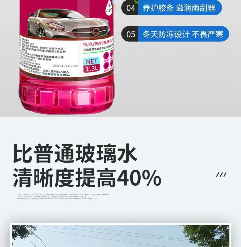 Winter Antifreeze Glass Cleaner, Suitable for All Seasons, Can Withstand Temperatures as Low as -40 Degrees, Whole Box, Car Decontamination, Northern Region Oil Film Remover, Insect Glue Remover
