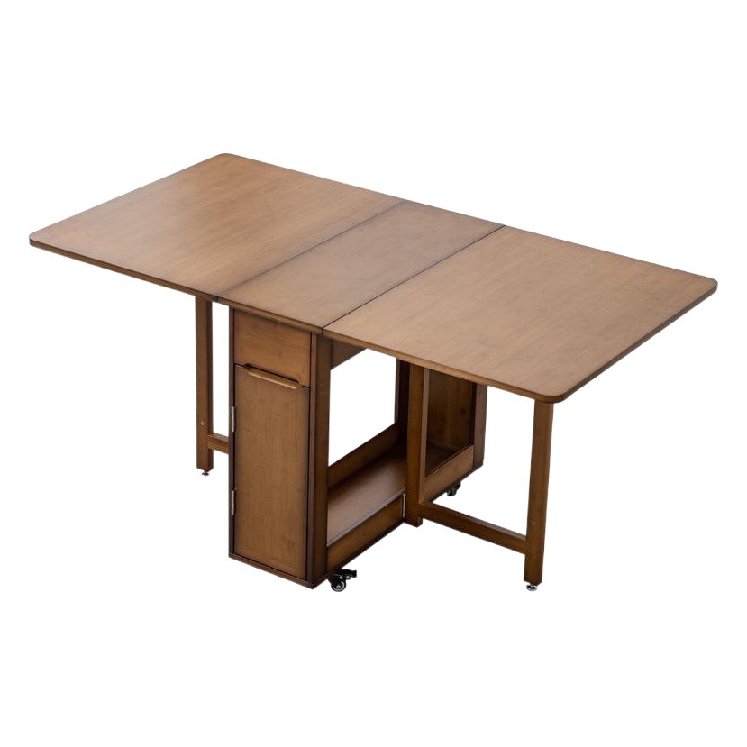 Mesa de comedor plegable y retráctil para espacios pequeños, multifuncional - Mayorista