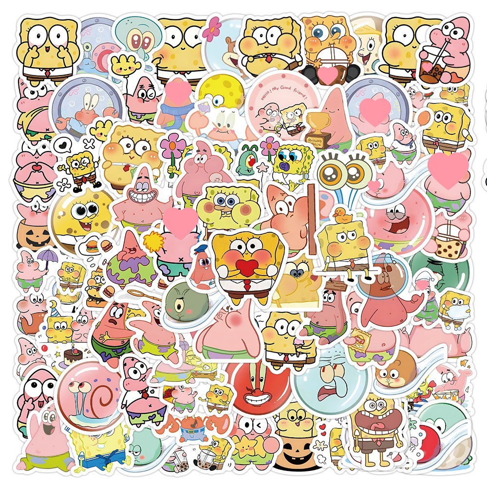 Cartoon cute sponge children's high quality sticker