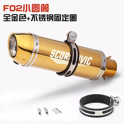 Universal Tail Section Silencer Stainless Motorcycle exhaust pipe - all-gold-stainless-steel-retaining-ring