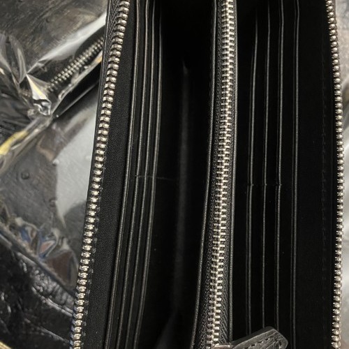 Directo de fábrica siameses cocodrilo pescado cuero bolso de los hombres billetera de moda bolso largo embrague Cartera de cuero