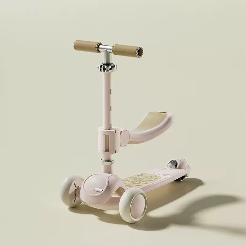 高档儿童滑板车1-3-10岁多功能围栏滑板车可坐可折叠三合一手推车