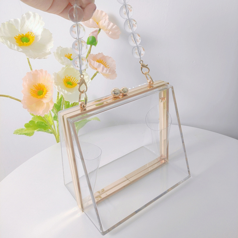 469g Weight Lock clasp Closure Type Top Handle Strap Type Evening Bag Bags Type Holiday, Party Occasion Acrylic Material Solid Color Pattern All Seasons Season Women's Gender Vintage Style Style Square Shape Small Size Women's Small Arylic Solid Color Vintage Style Square Lock Clasp Evening Bag 20