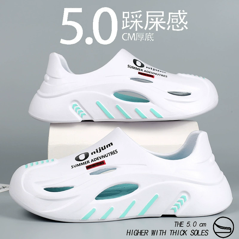 Открытый сандалии мужской 2024 новый противоскользящий спортивный внешний вид альпинизм толстый дышащий мягкий подошв мода носить мужскую обувь снаружи