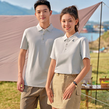 专柜速干短袖POLO衫男士2024夏季新款中年爸爸翻领宽松桑蚕丝t恤