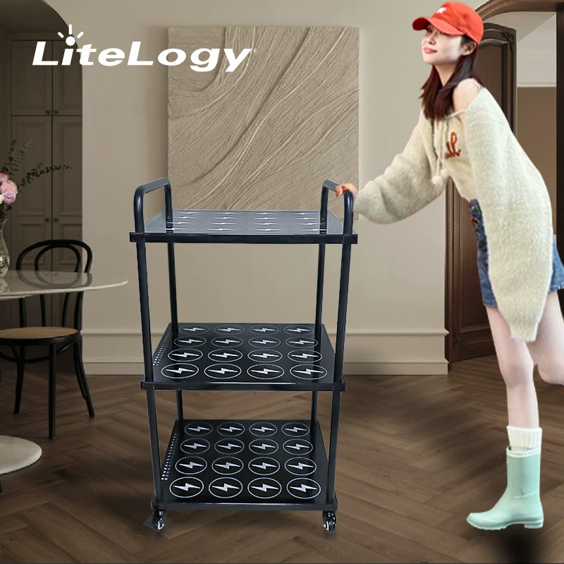 Трансграничные] Настольная лампа зарядная тележка многофункциональный беспроводной кофе отель бар съемный ручный толчок быстрый зарядный трехэтажный бизнес