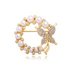 South Korean goods from pearl, brooch, fashionable clothing lapel pin, pin, internet celebrity