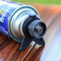 戶外多用轉換頭扁氣轉換器帶支架野營爐具固定氣罐丁烷氣爐頭接頭