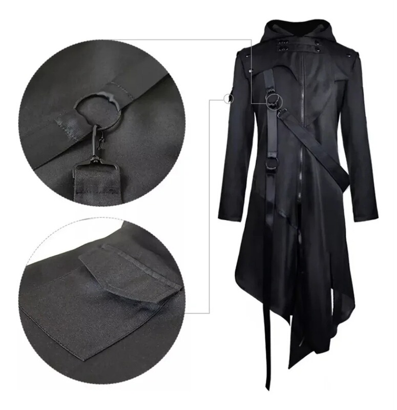 Plague Doctor Costume Gothic Steampunk Retro Uniform Coat