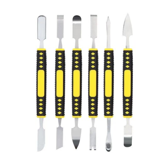 Supply of 6-piece set of metal crowbars for mobile phone disassembly and repair tools, tablet disassembly and screen opening hardware accessories set
