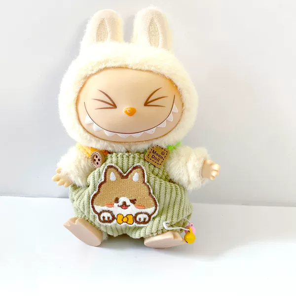 Light green cat overalls