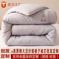 大豆纤维子母被二合一拉被子冬季冬被加厚保暖棉被批发秋冬纤维被