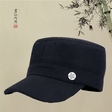 帽子冬季老年人老头帽老人加绒加厚棉帽中老年保暖平顶护耳鸭舌帽