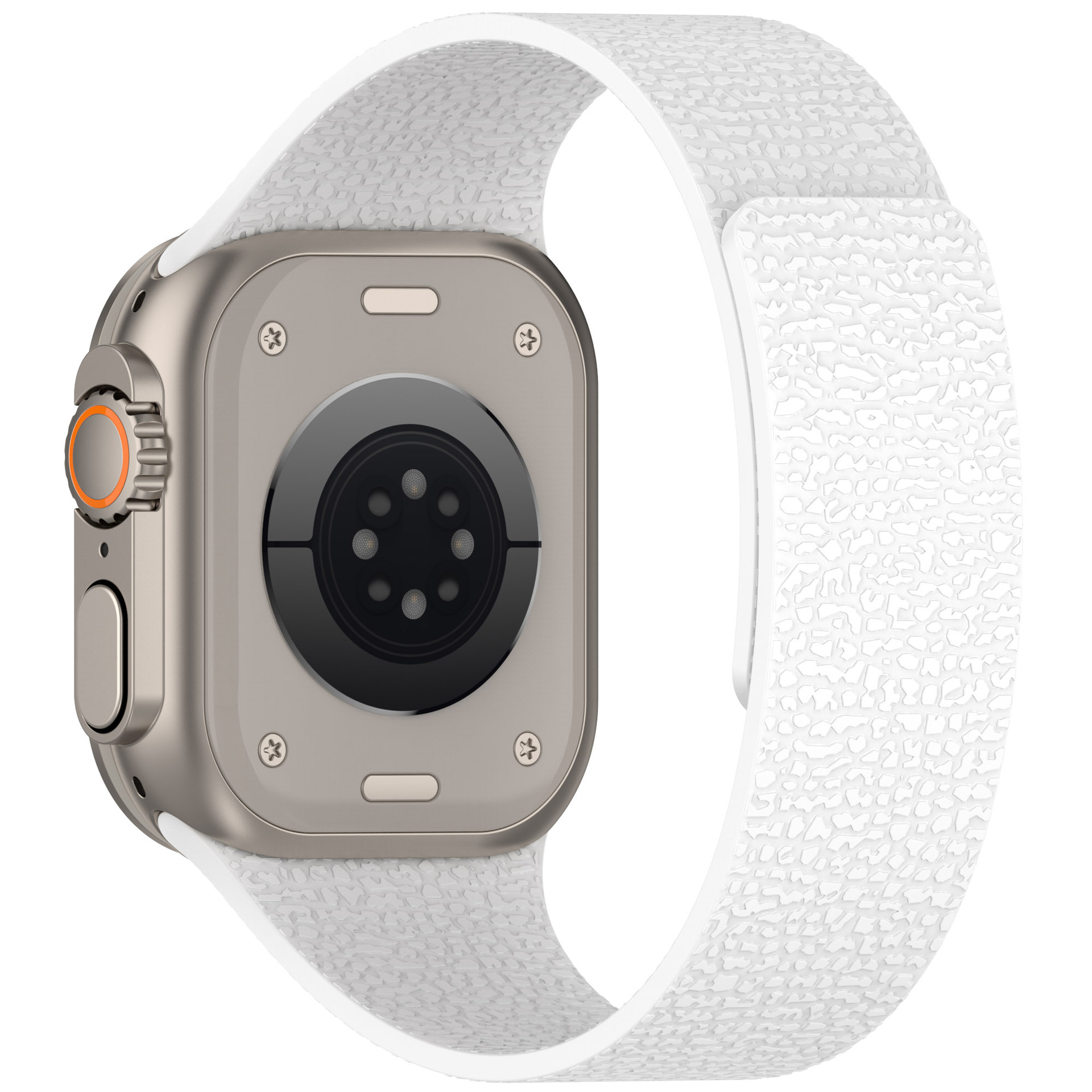 Suitable for Huawei gt5, Xiaomi s4, Apple iwatch9, litchi pattern silicone soft magnetic ultra watch strap s10 Item Picture