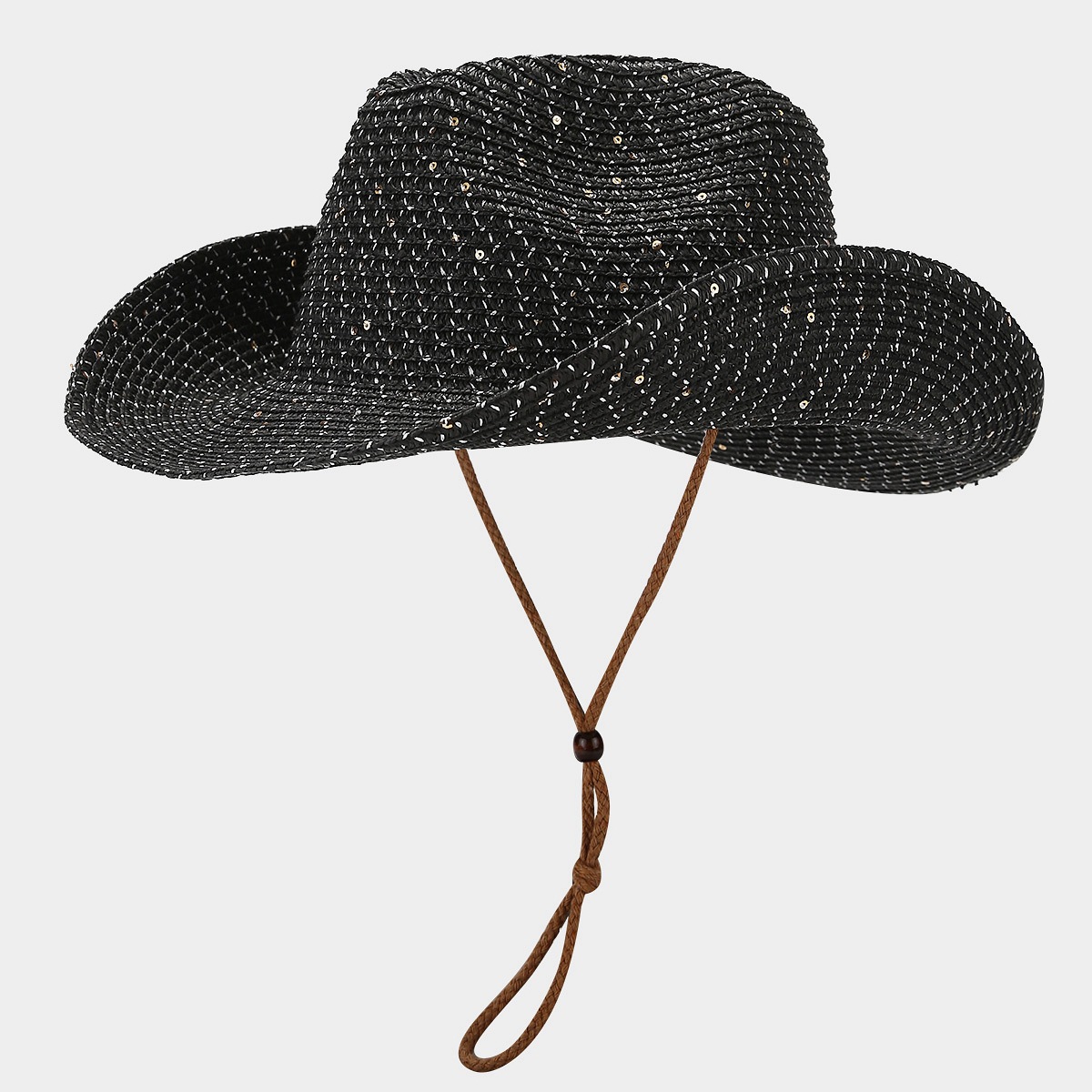 Straw Hat Hats Type Women's Elegant Classic Style Solid Color Curved Eaves Straw Hat