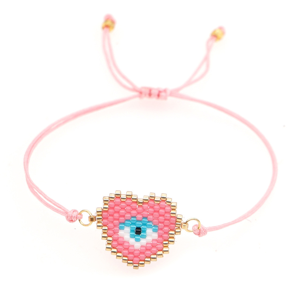 1 Piece Quantity Bohemian Geometric Eye Glass Glass Rope Tassel Women's Bracelets