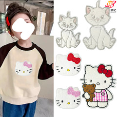新型アニメコンピュータ刺繍毛kt猫布貼り服装補助材料バッグアクセサリー補助材料パッチdiy