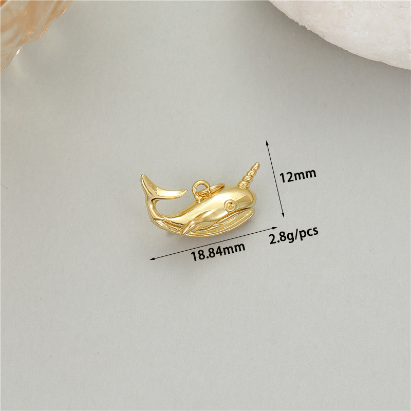 5g Weight Pendant Jewelry Making Type DIY Ornament Accessories Classification 1 Piece Quantity Copper Material Starfish, Dolphin, Fish Tail Pattern All Seasons Season Plating Design Cute, Vacation, Beach Style 1 Piece Copper Starfish Dolphin Fish Tail Pendant DIY Ornament Accessories 3