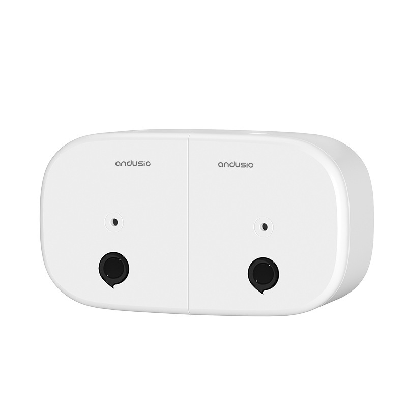 壁掛け式、穴あけ不要、ダブルロール、中央から取り出し可能なトイレットペーパーホルダー、公共トイレ用防水ペーパーホルダー|undefined