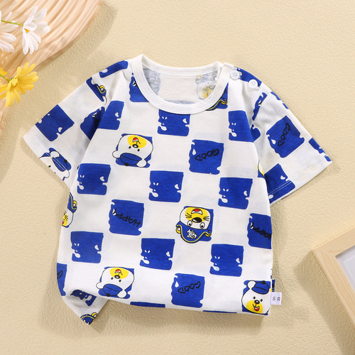 Children's short-sleeved boys' cotton t-shirts, girls' baby tops, summer cotton half-sleeved summer clothes, foreign trade children's clothing wholesale