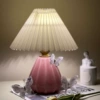 Beige Lantern Lantern+Pink Flower Bud Base