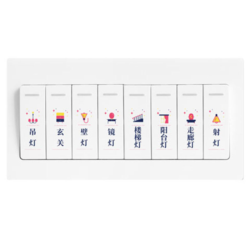 Luminous Switch Sticker Logo Sticker Socket Meter Box Switch Panel Sticker Creative Switch Label Sticker Self-Adhesive Wall Sticker