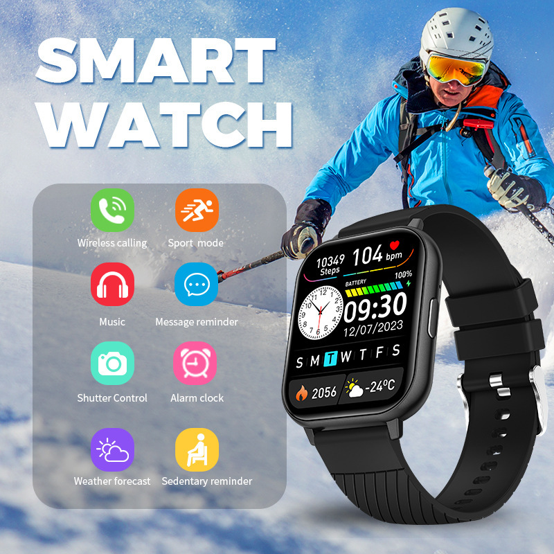 New Cross-Border Smart Watch Heart Rate Bluetooth Call Mobile Phone Assistant Music Photo Control Multi-Function Sports Bracelet